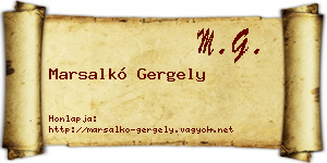 Marsalkó Gergely névjegykártya