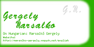 gergely marsalko business card